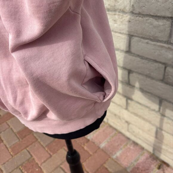 PINK Victoria's Secret Ivy Fleece Polo Sweatshirt, Wanna Be Pink, Small - Picture 6 of 11